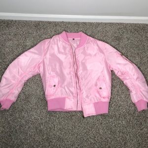 Pink bomber jacket